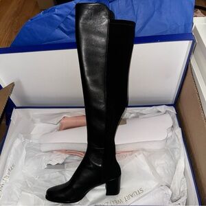 Stuart Weitzman Leather City Block Boot